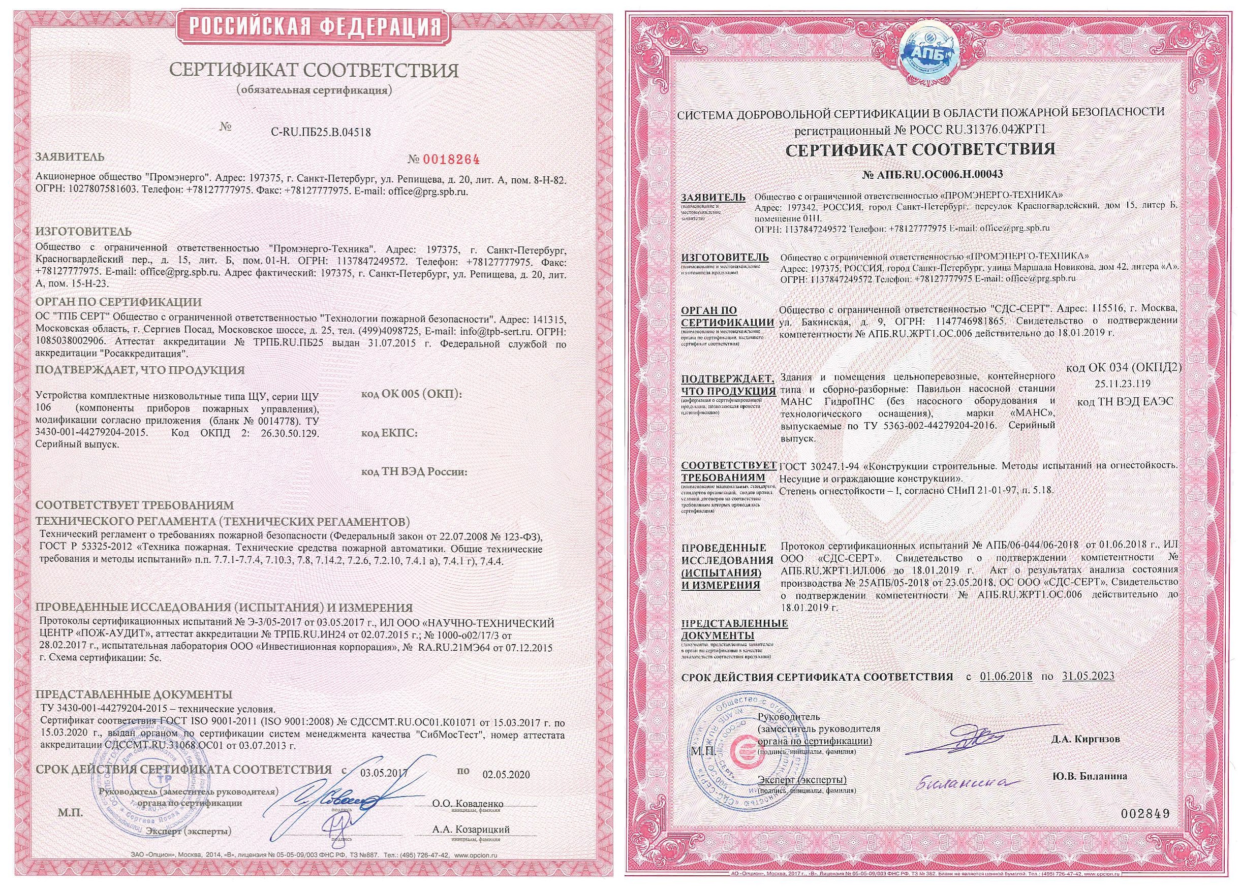 Лента светодиодная сертификат соответствия пожарной безопасности